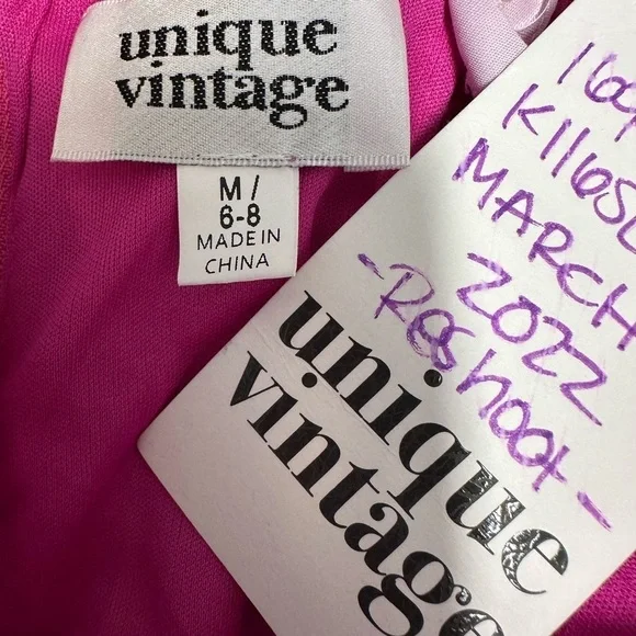 NWT Fushsia Pink Eyelet Flare Dress Sz M - Picture 11 of 12